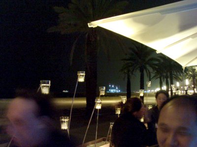 View of the beach from club's outdoor patio